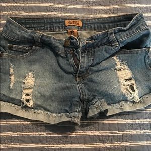 Distressed shorts